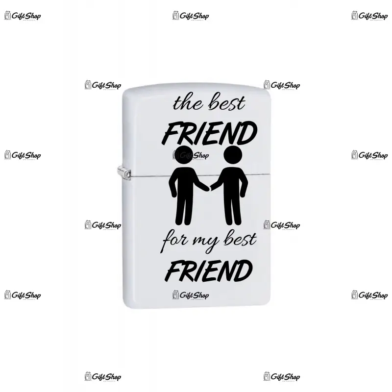 The best friend, bricheta metalica gravata laser cu mesaj
